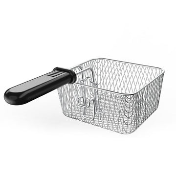 Stainless Steel Deep Fryer Basket with Heat-Resistant Handle